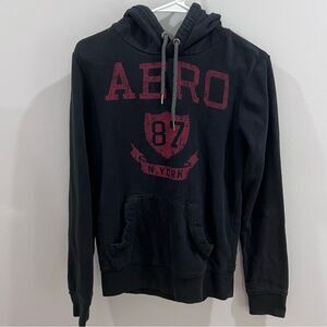Aeropostale men’s black and red hoodie sweatshirt size XS